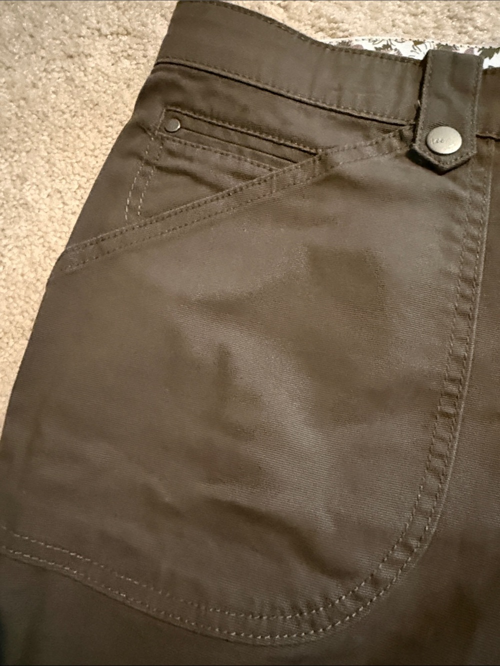 Lee Women's Comfort Fit Bermuda Shorts - Olive Green - Picture 5 of 12